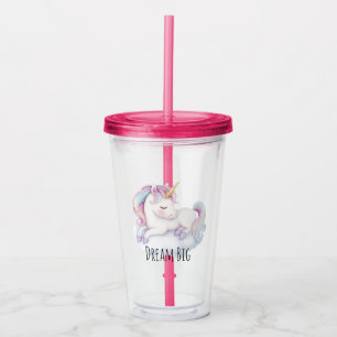 Cute Unicorn on a Cloud Dream Acrylic Tumbler