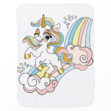 Cute unicorn on a rainbow