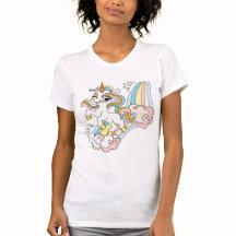 Cute unicorn on a rainbow