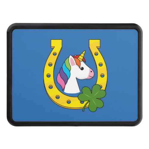Cute Unicorn on St Patricks Day Hitch Cover