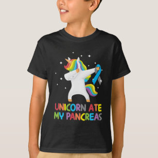 Cute Unicorn Pancreas Diabetic Kid T-Shirt