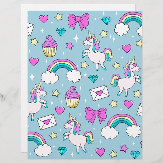 Cute Unicorn Pattern (Front/Back)