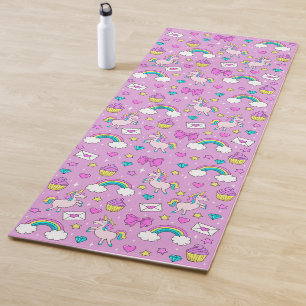 Cute Unicorn Pattern Yoga Mat
