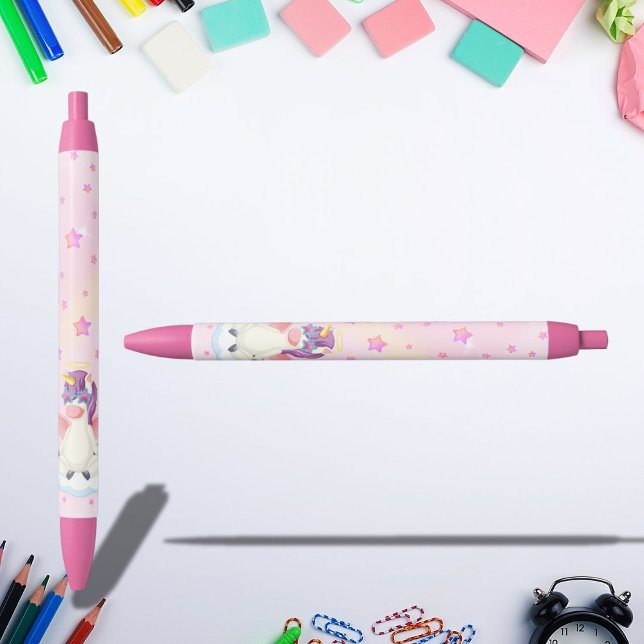 Cute Unicorn Pen with Pink Stars for Girls (Creator Uploaded)