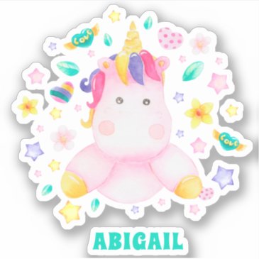 Cute Unicorn - Personalized Blush Pink Kids
