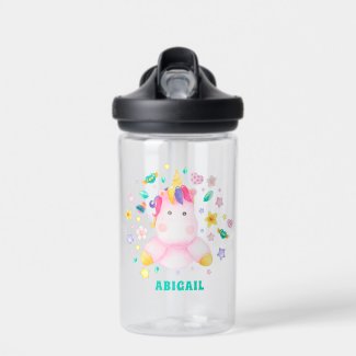 Cute Unicorn - Personalized Blush Pink Kids 