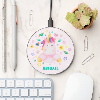 Cute Unicorn - Personalized Blush Pink Kids 