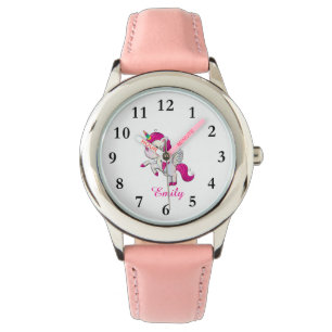 Cute Unicorn Personalized Name Kids Watch