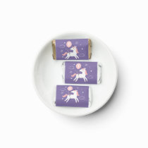 Cute Unicorn Personalized Purple and Pink Birthday Hershey's Miniatures