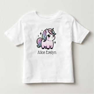 Cute Unicorn Personalized Toddler T-shirt