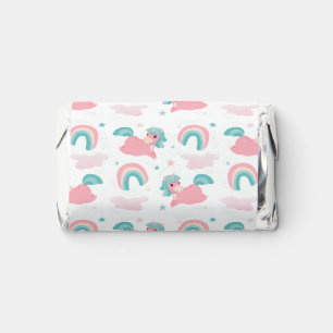 Cute Unicorn Pink and Mint Pattern Hershey's Miniatures
