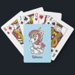 Cute Unicorn playing cards<br><div class="desc">Playing cards with a cute unicorn design.</div>