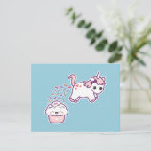 Cute Unicorn Poop Birthday Party Invitations (Standing Front)