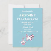 Cute Unicorn Poop Birthday Party Invitations (Back)