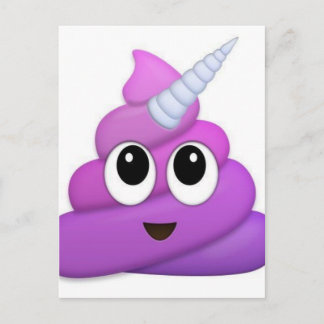 Cute Unicorn Poop emoji Postcard