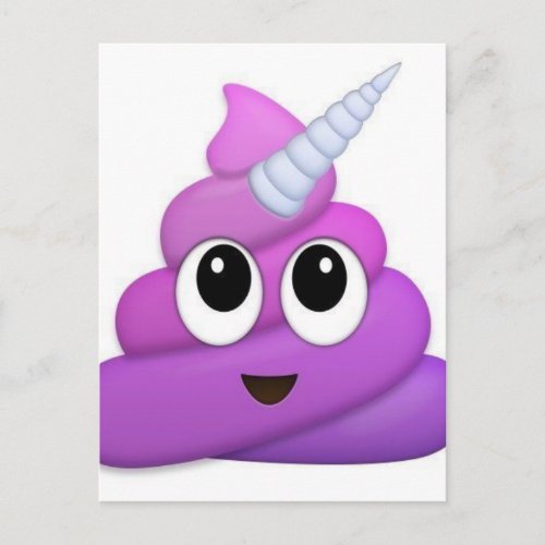 Cute Unicorn Poop emoji Postcard