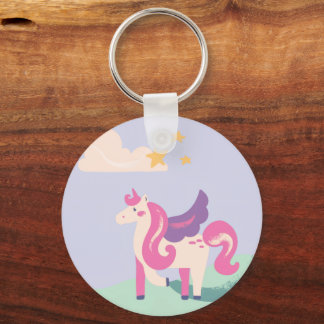 Cute Unicorn & Positive Vibes Only Keychain
