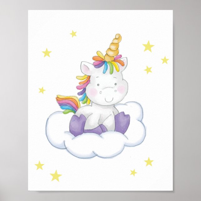 Cute Unicorn Poster (Front)