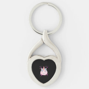 Cute Unicorn Pumpkin Halloween Girls Kids Funny Co Keychain