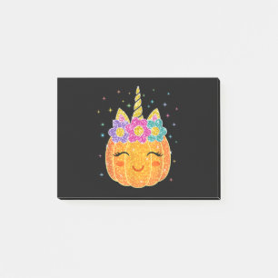 Cute Unicorn Pumpkin Halloween Thanksgiving Post-it Notes