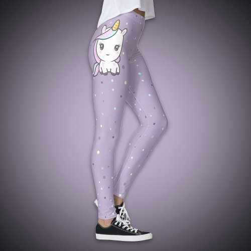 Cute Unicorn Purple Legging