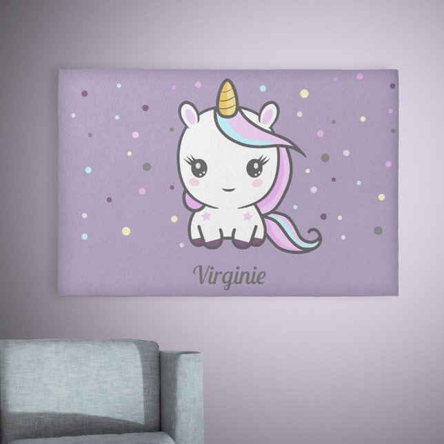Cute Unicorn Purple Rug (Cute Unicorn Purple Rug)