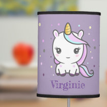 Cute Unicorn Purple Table Lamp