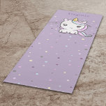 Cute Unicorn Purple Yoga Mat at Zazzle
