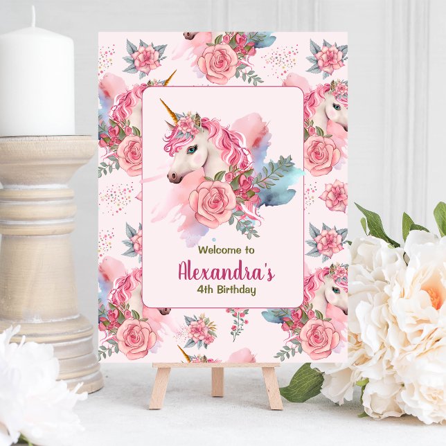 Cute Unicorn Rainbow Birthday Party Foam Board (Creator Uploaded)