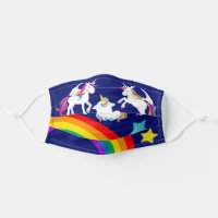 Cute Unicorn Rainbow Cloth Face Mask
