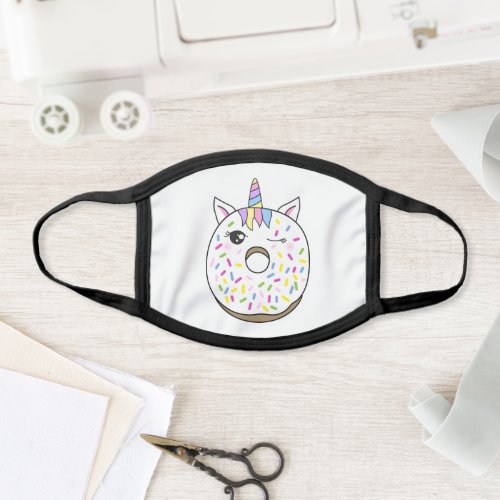 Cute Unicorn Rainbow Donut Face Mask