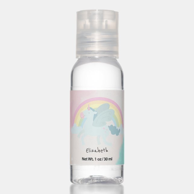 Cute Unicorn Rainbow Hand Sanitizer (Front)