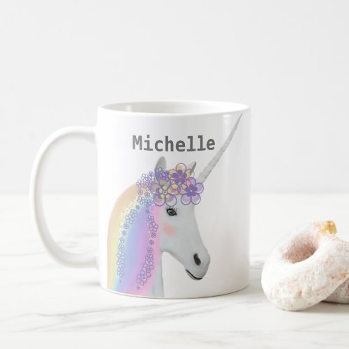 Cute Unicorn Rainbow Hot Chocolate Kids Mug