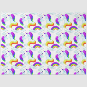 Cute Unicorn Rainbow Pattern Kids Room decoupage Tissue Paper