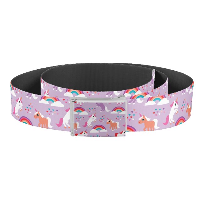 Cute Unicorn Rainbow Purple Belt (Coil)