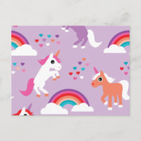 Cute Unicorn Postcards - No Minimum Quantity | Zazzle