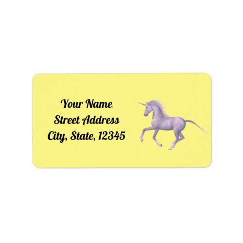 Cute Unicorn Return Address Label