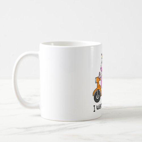 Cute Unicorn Rider I want to Travel funny   Coffee Mug