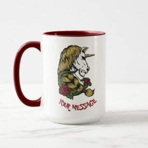 Cute Unicorn Rose Mug