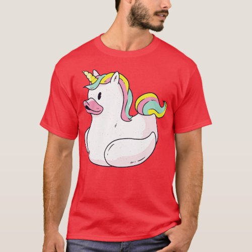 Cute Unicorn Rubber Ducky Rubber Duckie Toy Unicor T_Shirt