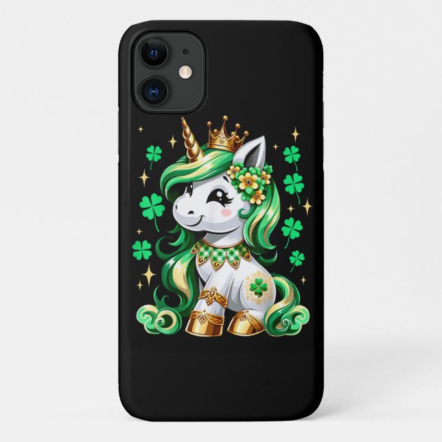Cute Unicorn Shamrock St Patricks Day  Case-Mate iPhone Case (Back)