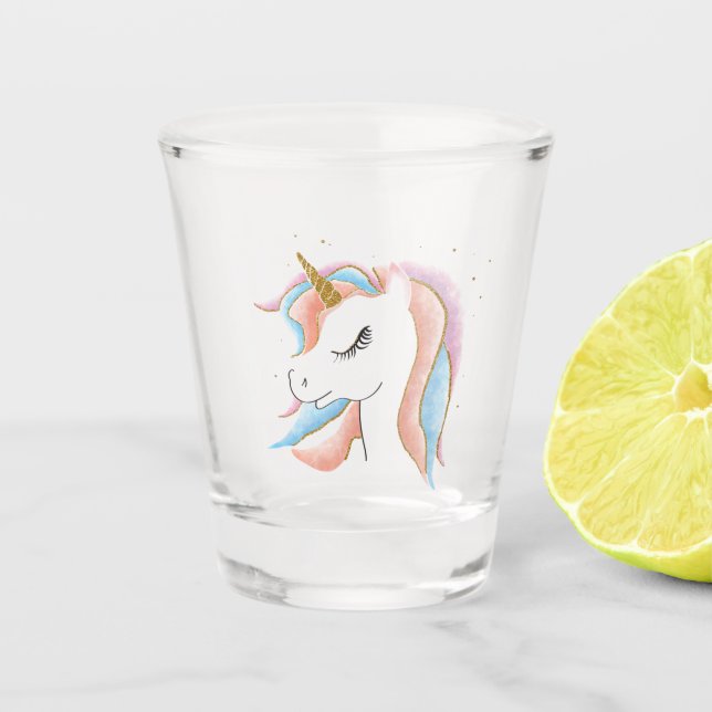 Cute Unicorn Shot Glass (Front)