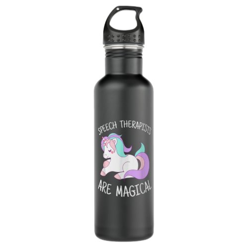 Cute Unicorn Slp Speech Therapy Gift Speech Therap Stainless Steel Water Bottle