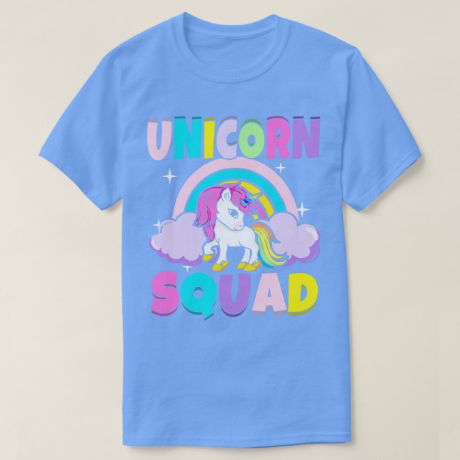 Cute Unicorn Squad Pastel Magical Mythical T-Shirt (Design Front)