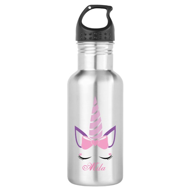 Cute unicorn   stainless steel water bottle (Front)
