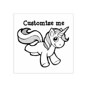 Cute unicorn stamp