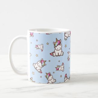 Cute Unicorn Stars Coffee Mug