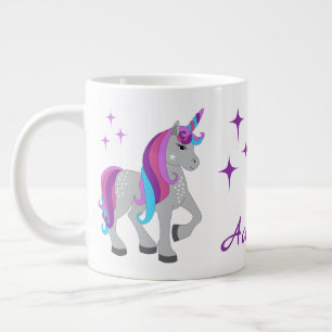 Cute Unicorn & Stars Giant Coffee Mug
