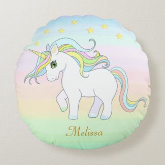  Cute Unicorn & Stars on Pastel Colors