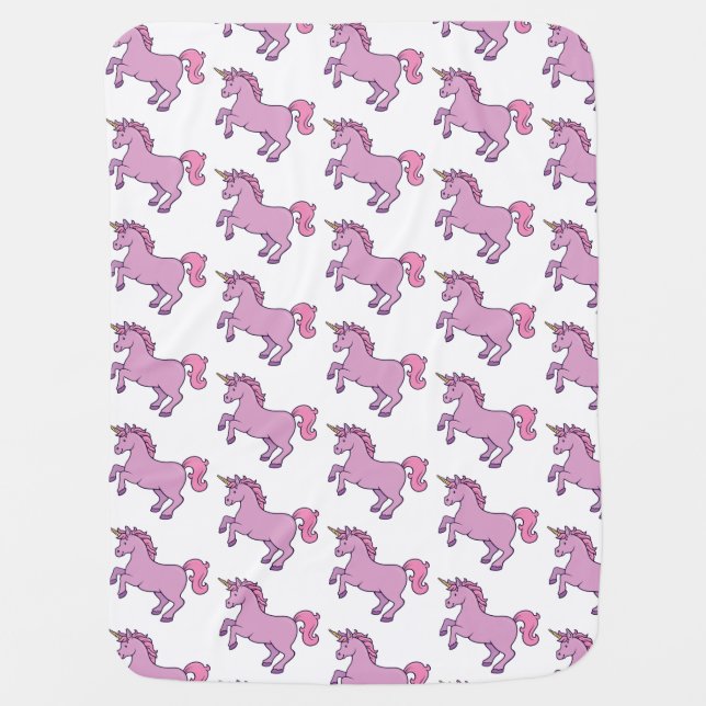 Cute Unicorn Swaddle Blanket (Front)